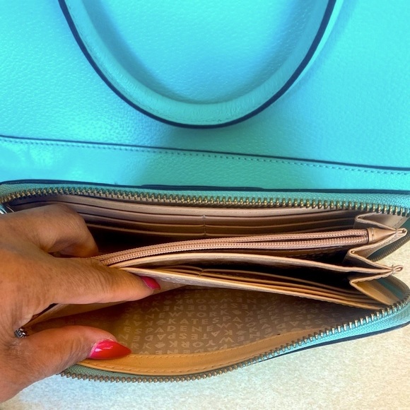 KATE SPADE New York Handbag w/Bonus KATE SPADE New York Wallet, Tiffani Blue,EUC - Picture 17 of 17
